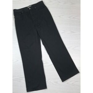 Jhane Barnes Frequency Pants Mens 32x28 Black Straight Leg Preppy Stretch Casual